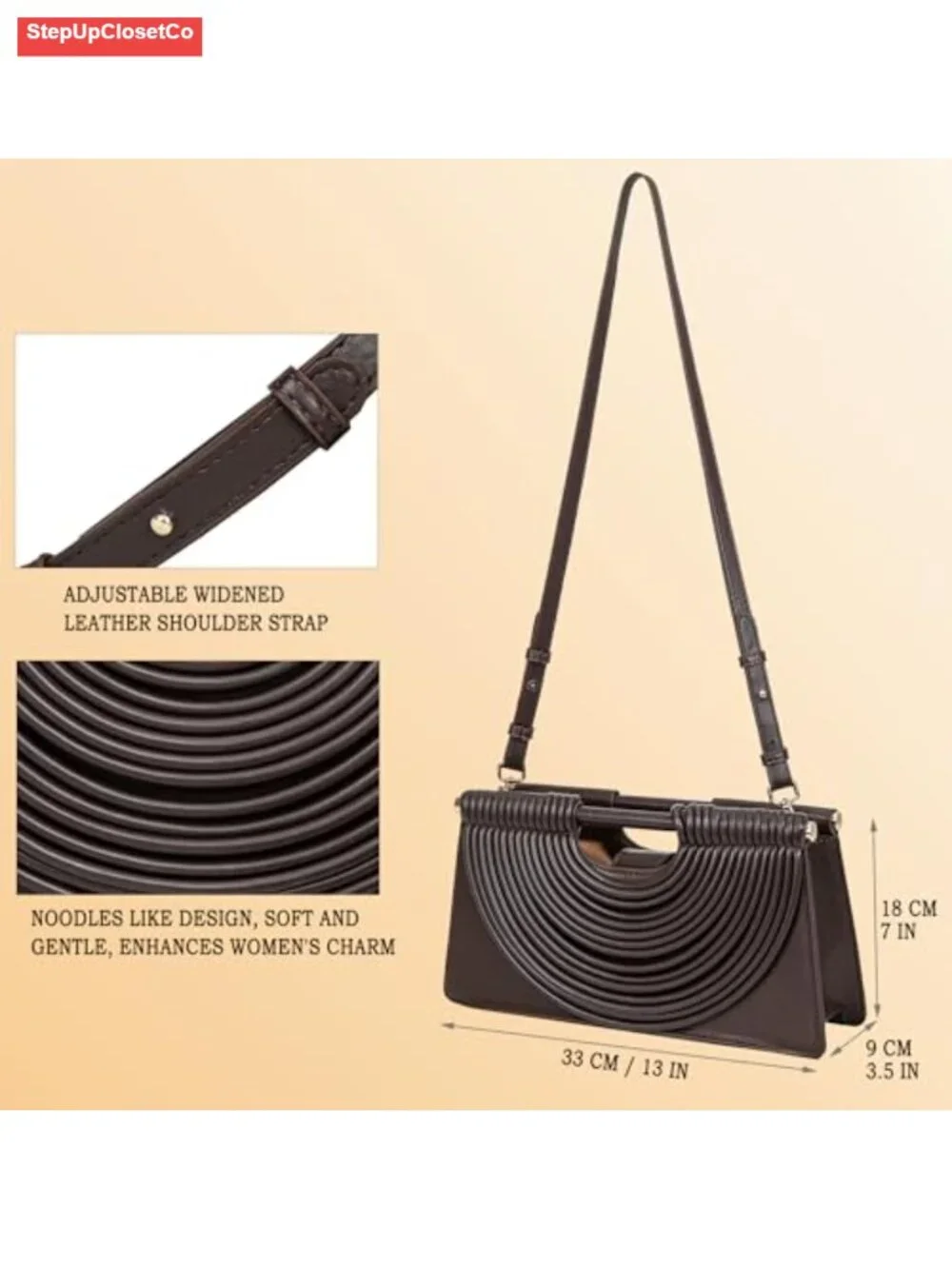Designer Half Round Woven Evening Clutch Crossbody Satchel Bag
